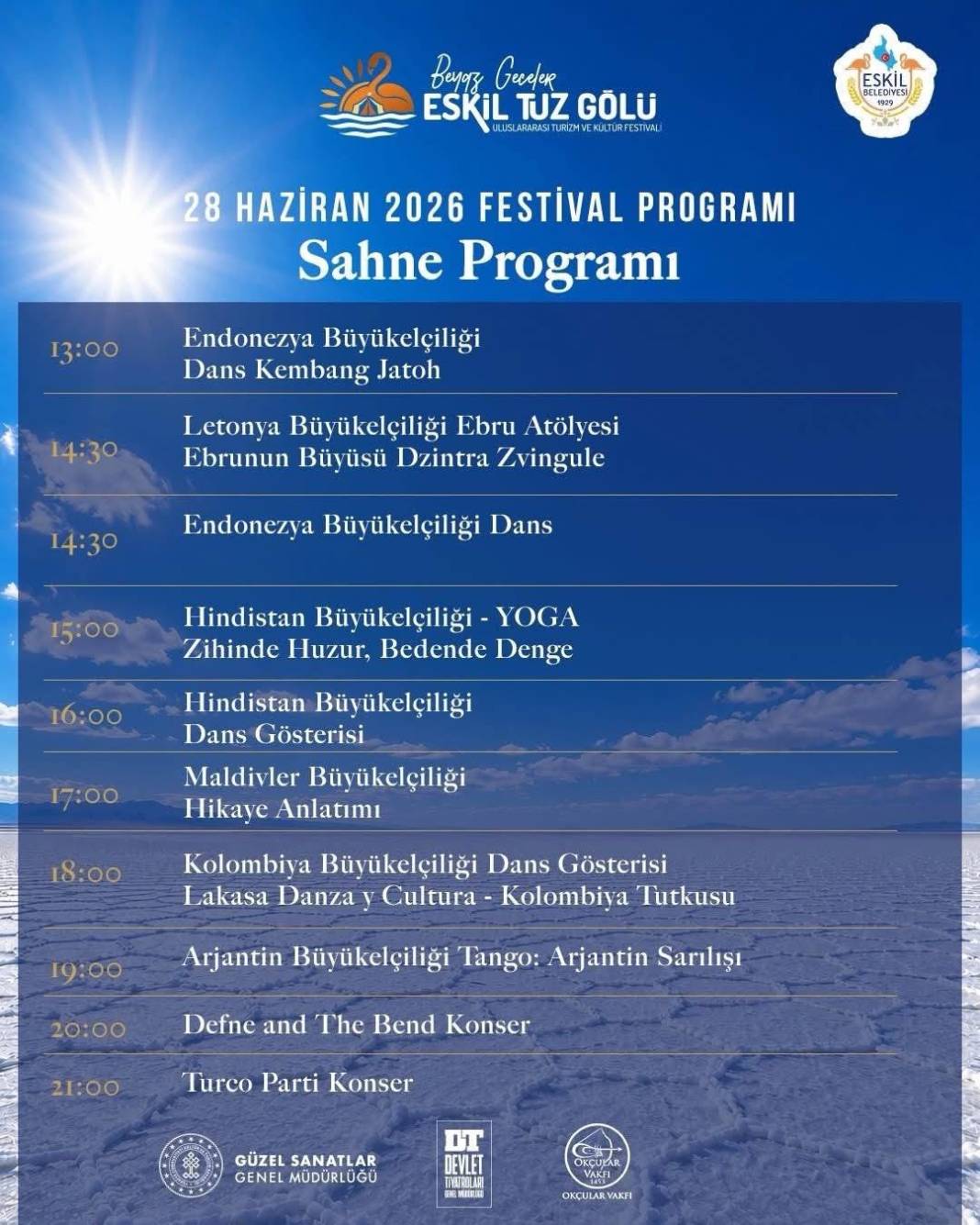Eskil Tuz Gölü Festivali'nin Üçüncü Gün Programı Açıklandı 4
