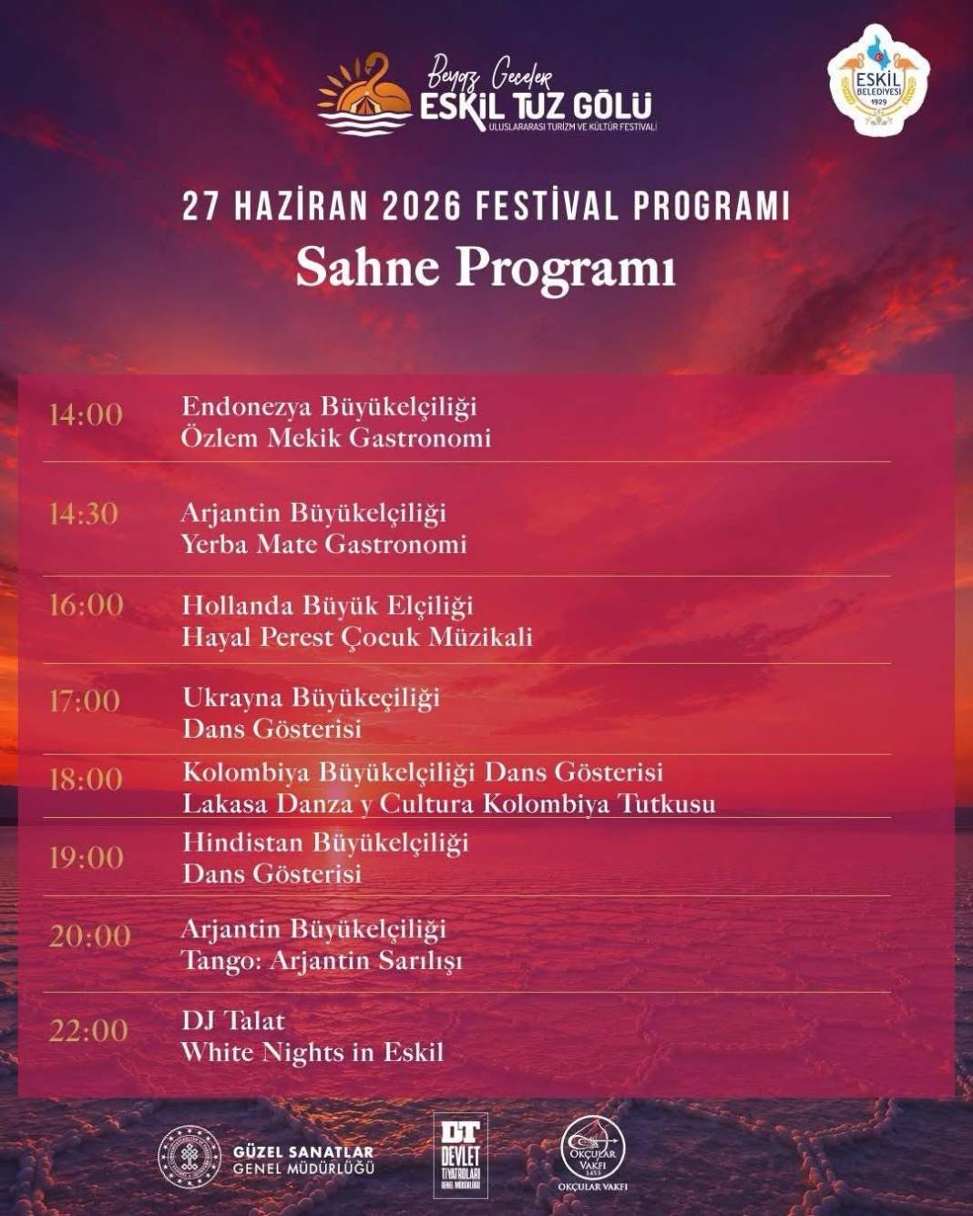 Eskil Tuz Gölü Festivali’nin ikinci gün programı açıklandı 4