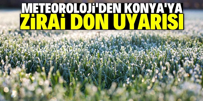 Konya ve bölge iller için zirai don uyarısı!