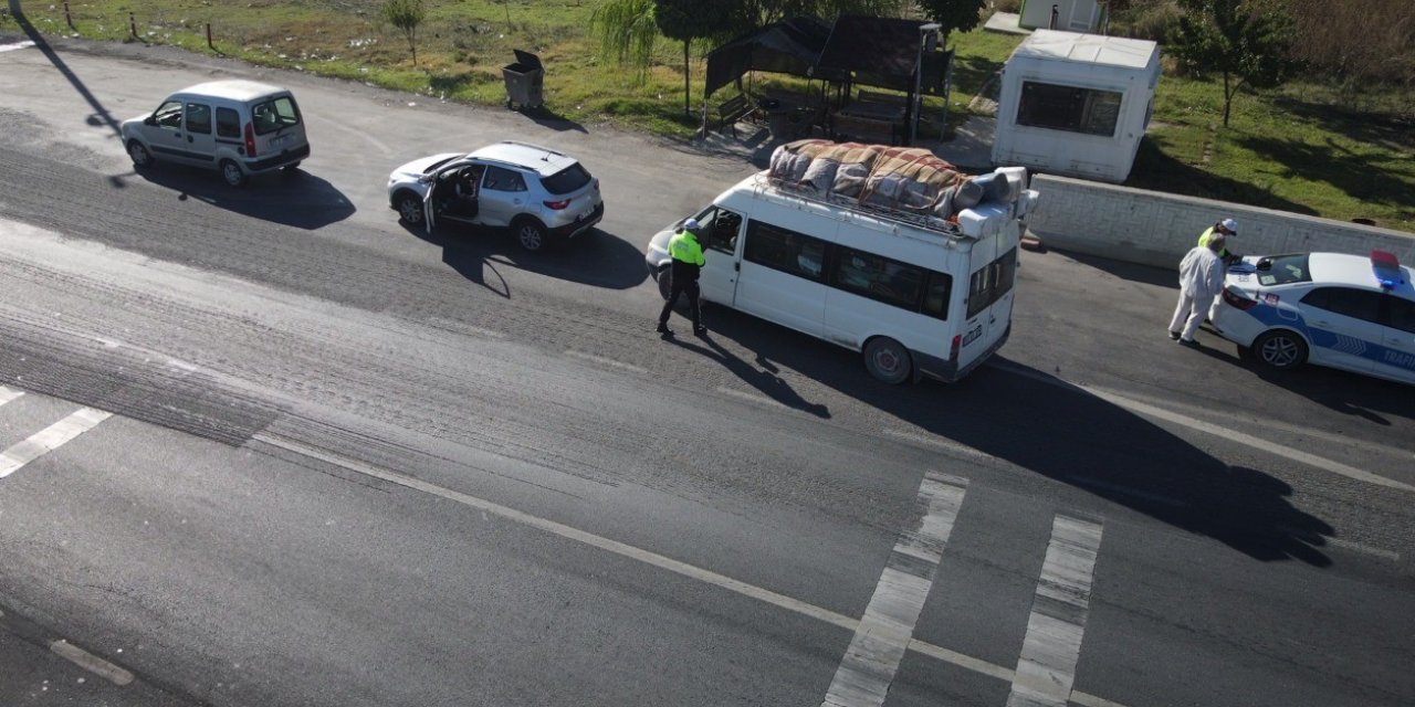 Akşehir’de dron destekli trafik denetimi yapıldı