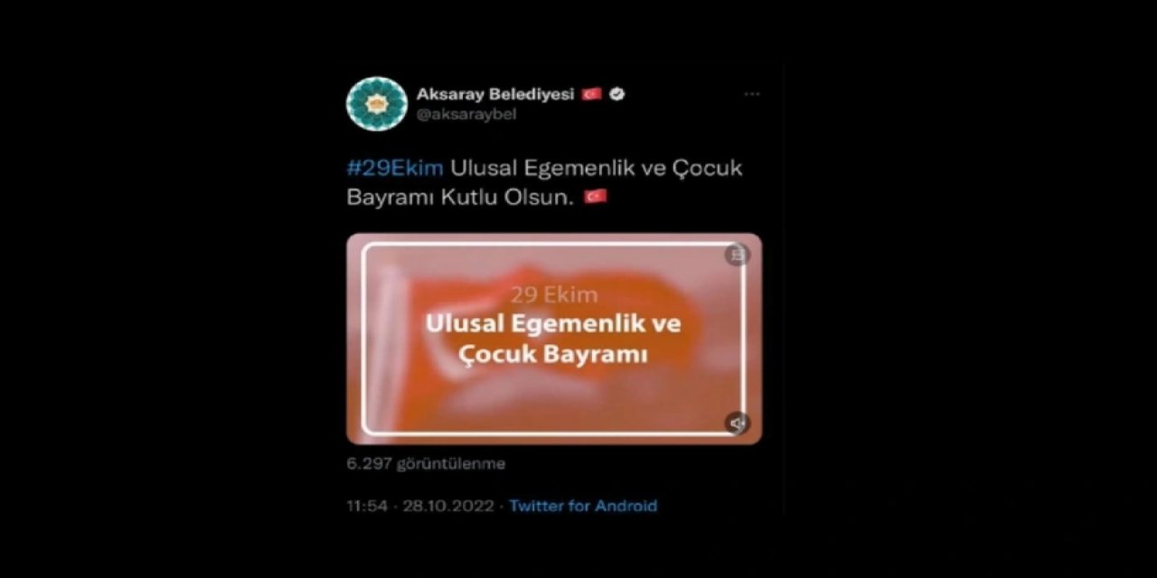 Aksaray Belediyesi 29 Ekim'i Çocuk Bayramı Olarak Kutladı