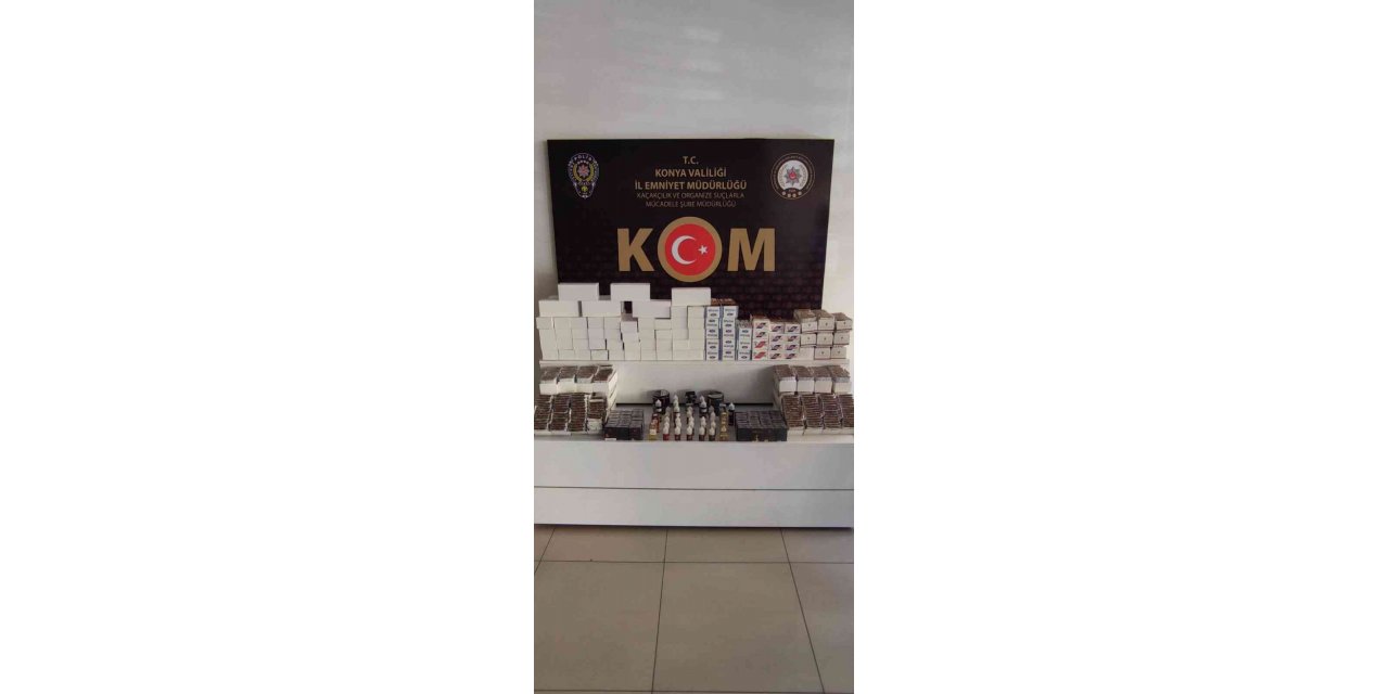 Konya polisinden kaçak sigara operasyonu: 1 gözaltı