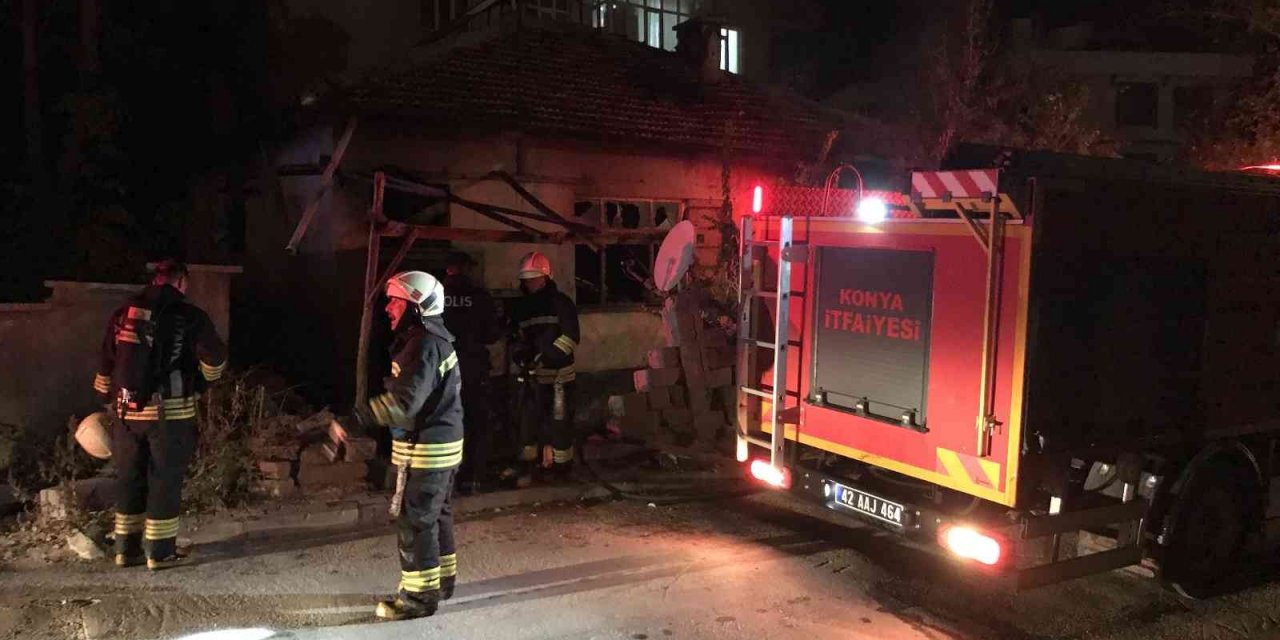 Konya’da müstakil evde yangın