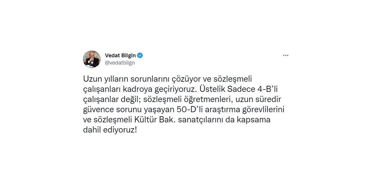 Sözleşmeliden kadroya geçişte çerçeve genişletildi