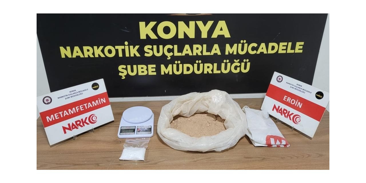 Konya’da kamyondaki mobilyaların arasından uyuşturucu çıktı