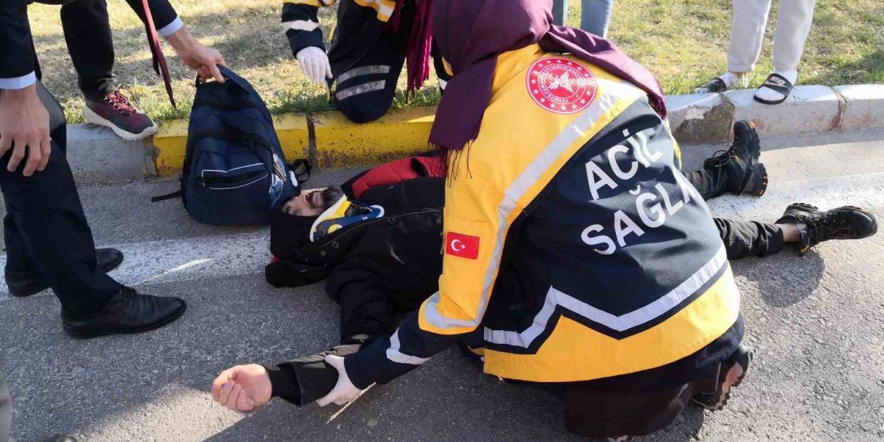 Hafif ticari aracın çarptığı yaya hastanelik oldu