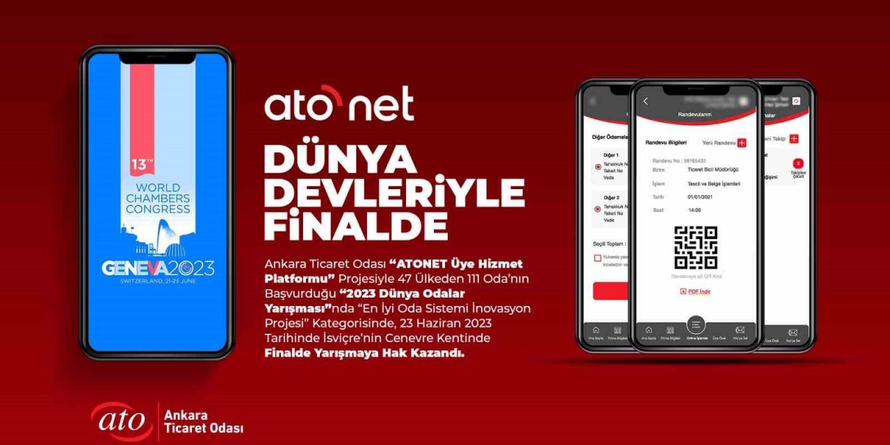 ATO “ATONET Üye Hizmet Platformu” projesi ile finalde