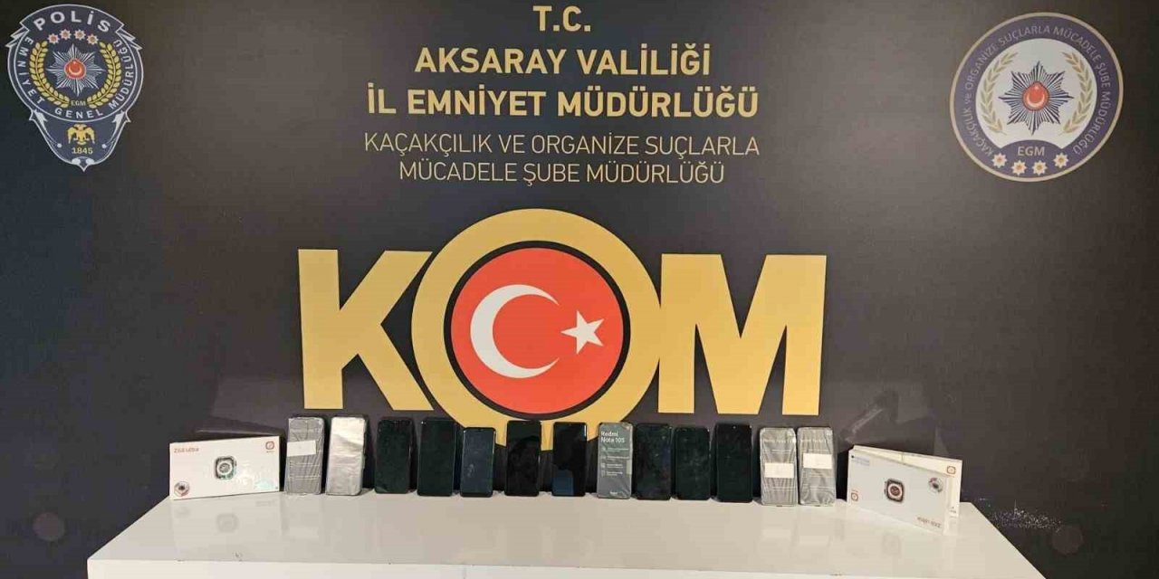 Aksaray polisinden kaçak telefon operasyonu