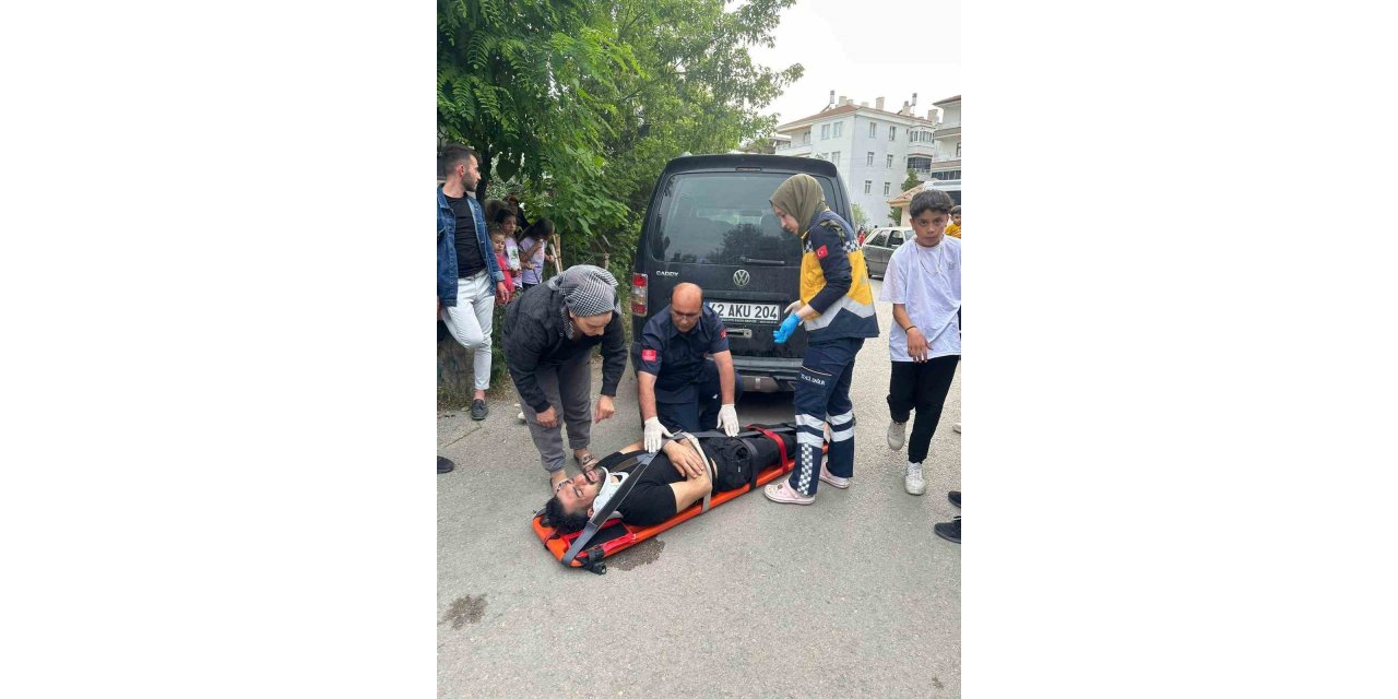 Aksaray’da otomobil bisiklete çarptı: 1 yaralı