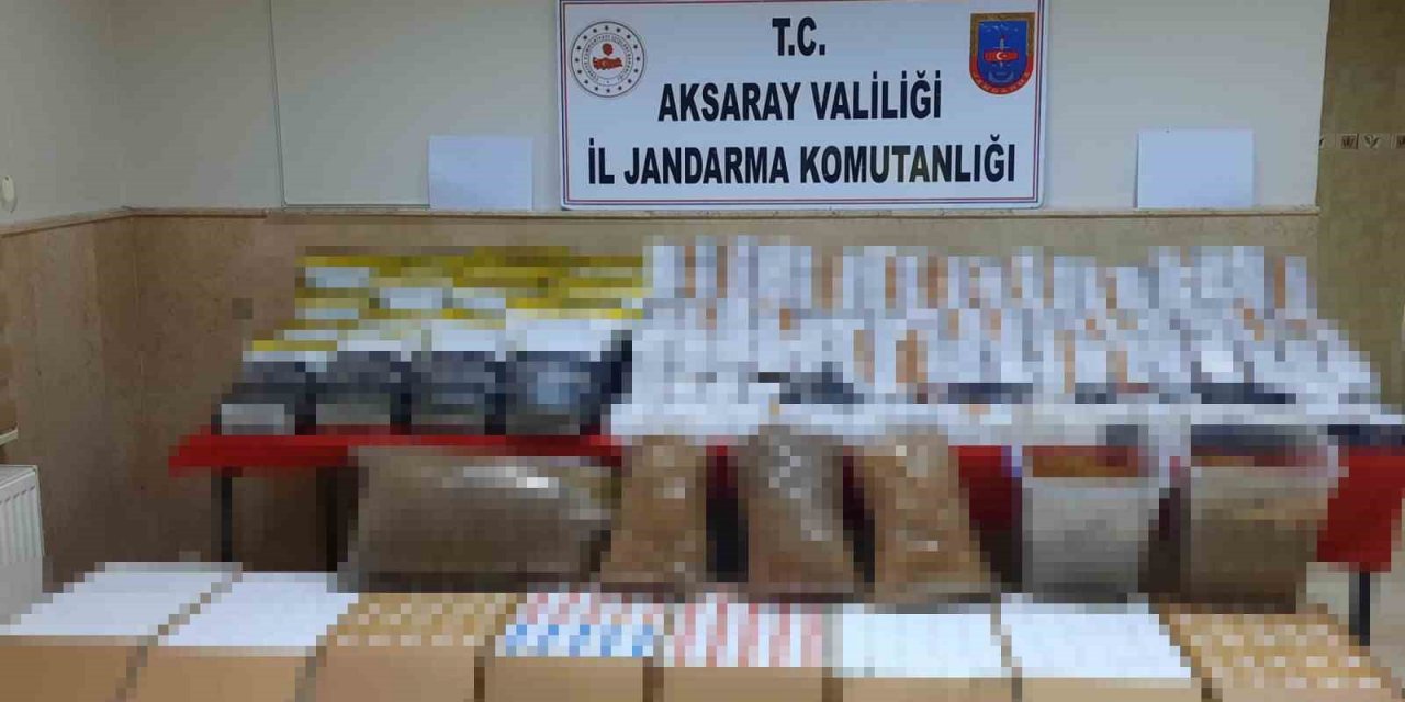 Aksaray jandarmadan kaçak sigara operasyonu