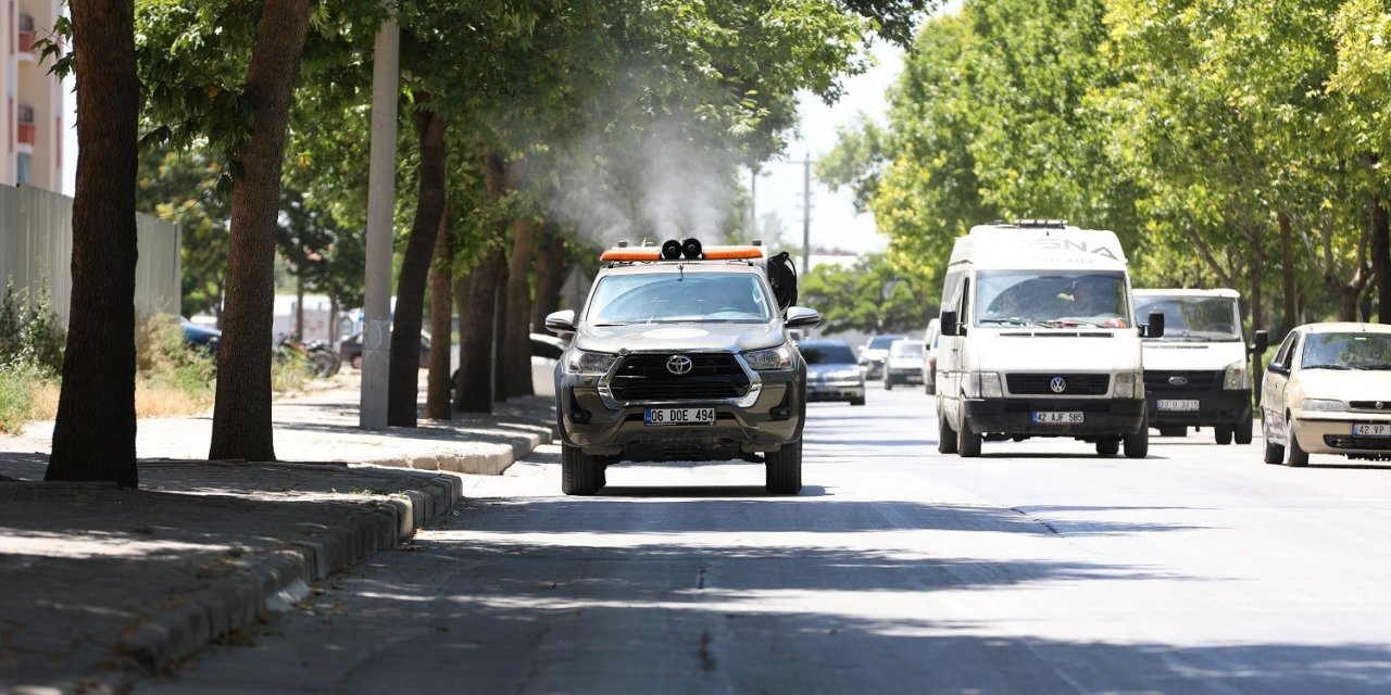 Karatay’da ilaçlama çalışmaları 7/24 sürüyor