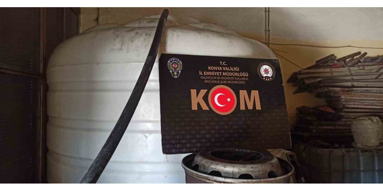 Konya’da 13 bin 500 litre kaçak akaryakıt ele geçirildi