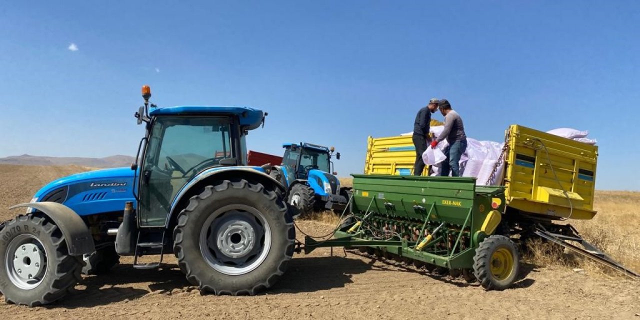 Kulu’da ilk hububat tohumları toprakla buluştu