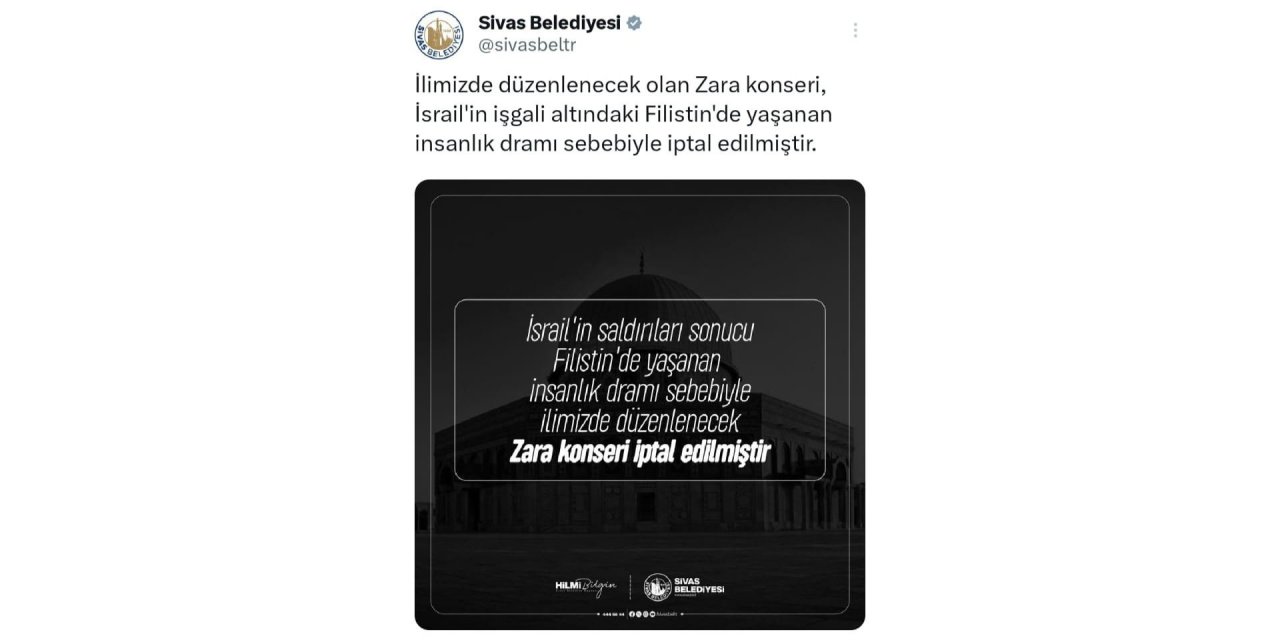 Sanatçı Zara’nın Sivas konseri ikinci kez iptal oldu