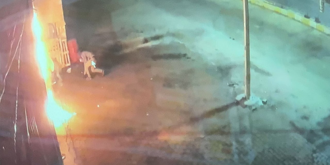 İş yerine molotoflu saldırı