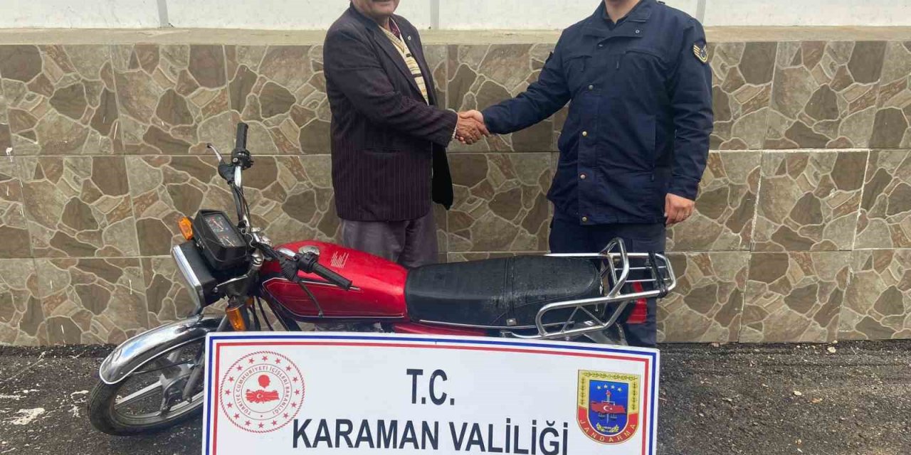 Mersin’den 4 yıl önce çalınan motosiklet Karaman’da bulundu