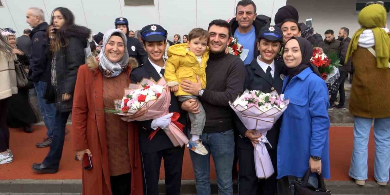 Abla kardeş hayallerindeki polislik mesleğine aynı sıralarda kavuştu