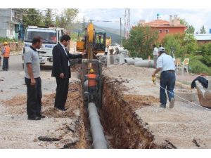 Derbent’te Alt Yapı Çalışmaları Sürüyor