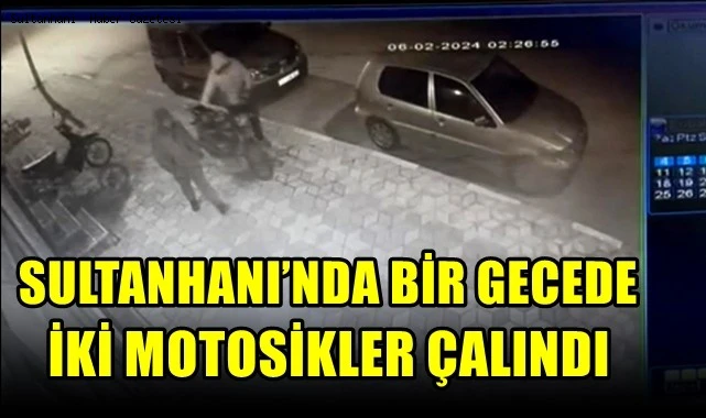Sultanhanı'nda motosiklet hırsızları güvenlik kamerasına böyle yansıdı