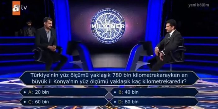 Konya'nın yüz ölçümü kaç kilometre karedir?