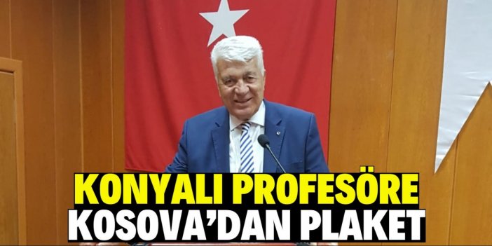 Konyalı profesöre Kosova’dan plaket