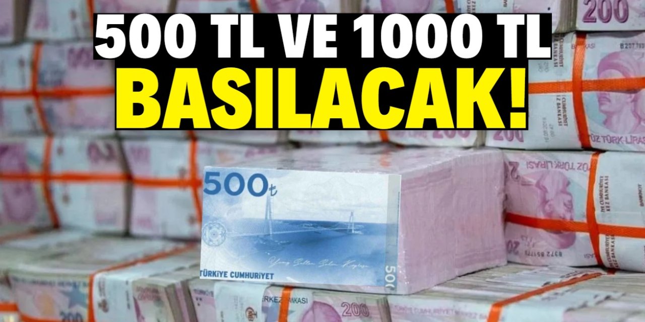 500 TL ve 1000 TL basılacak! Son bir adım