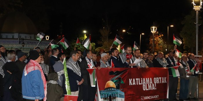 Saadet Konya Gençlik Kolları İsrail'i protesto etti