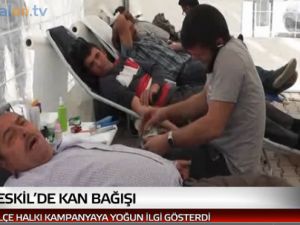 İlçemizde  kan bağışına yoğun ilgi Video