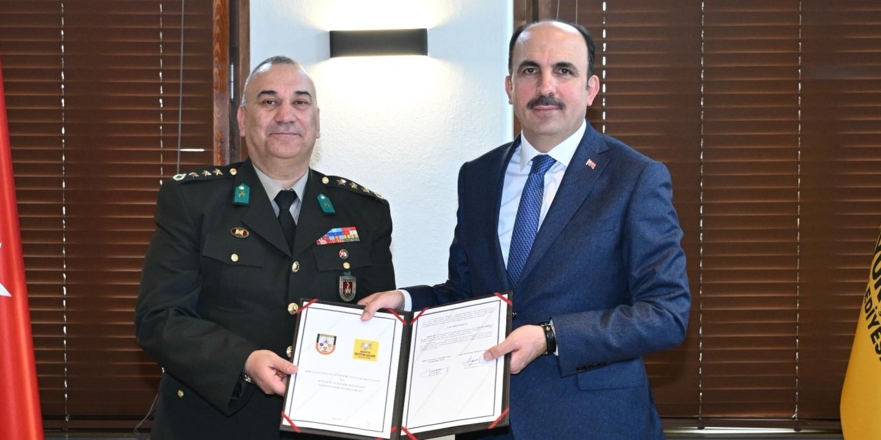 Konya Büyükşehir Belediyesi ile KBRN Savunma ve Güvenlik Tugayı Arasında Protokol