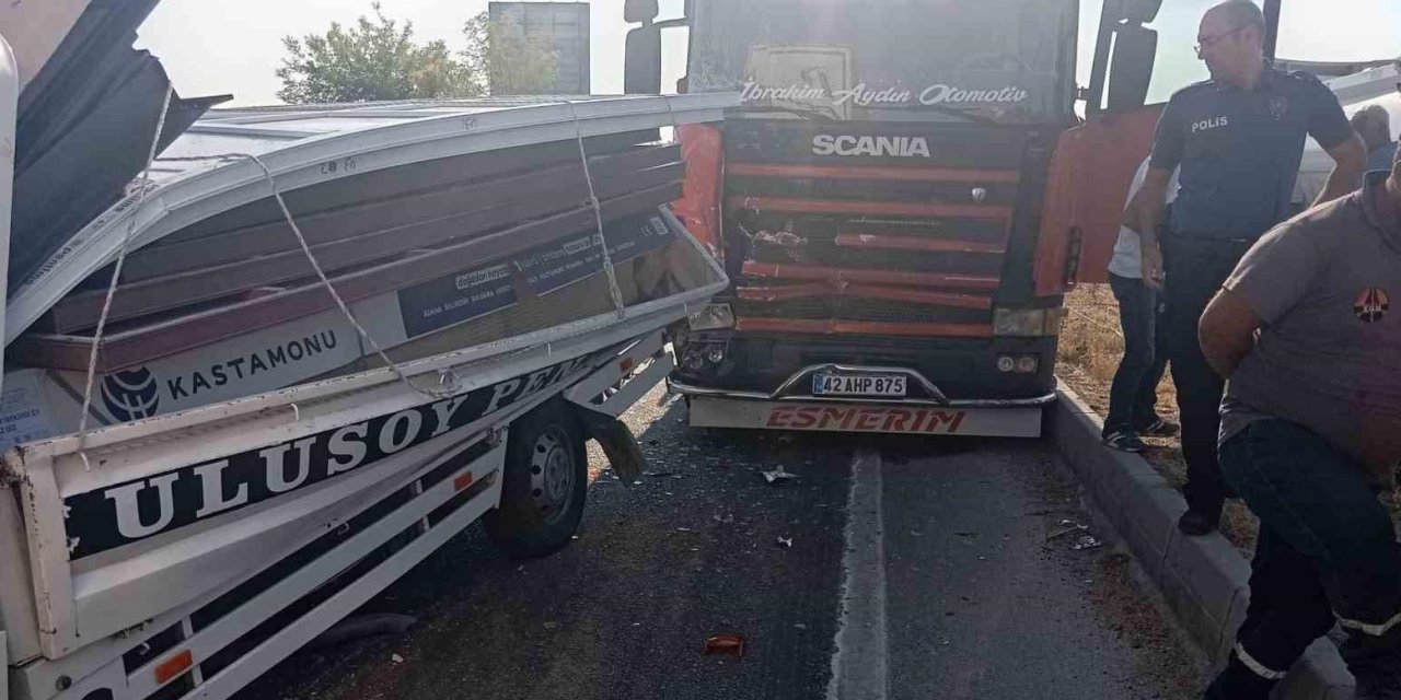 Karapınar'da Zincirleme Kaza: 1 Kişi Yaralandı