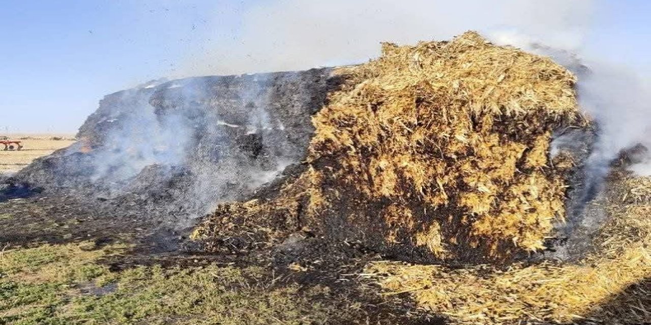 Eskil'de Saman Balyaları Yandı: İtfaiye Hızla Müdahale Etti