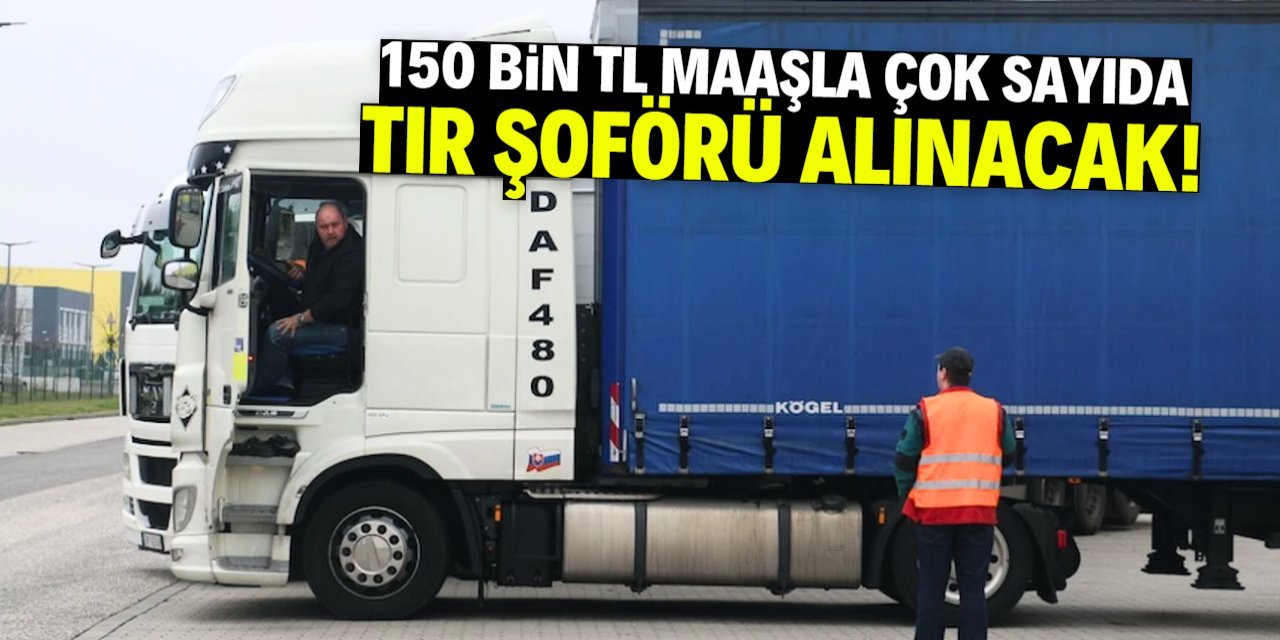 150 Bin TL Maaşla TIR Şoförü Aranıyor