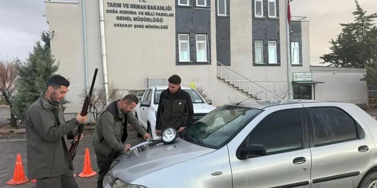 Aksaray’da Gece Far Avına Darbe: Otomobile ve Av Tüfeğine El Konuldu