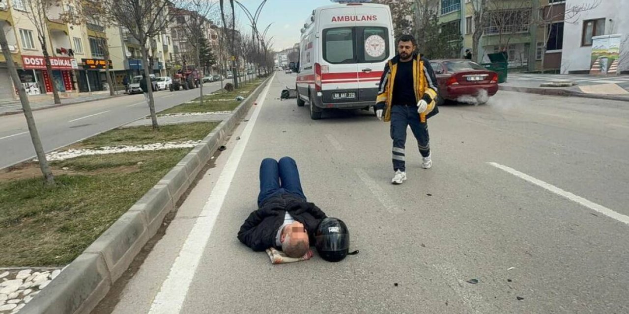 Aksaray’da Otomobil ile Motosiklet Çarpıştı: 1 Yaralı