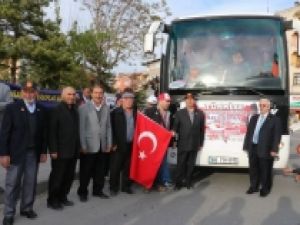 Aksaray Belediyesi gazileri Çanakkale’ye uğurladı