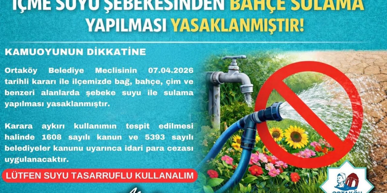 Eskil’de Su Alarmı: Ortaköy’deki Yasak Örnek Olabilir