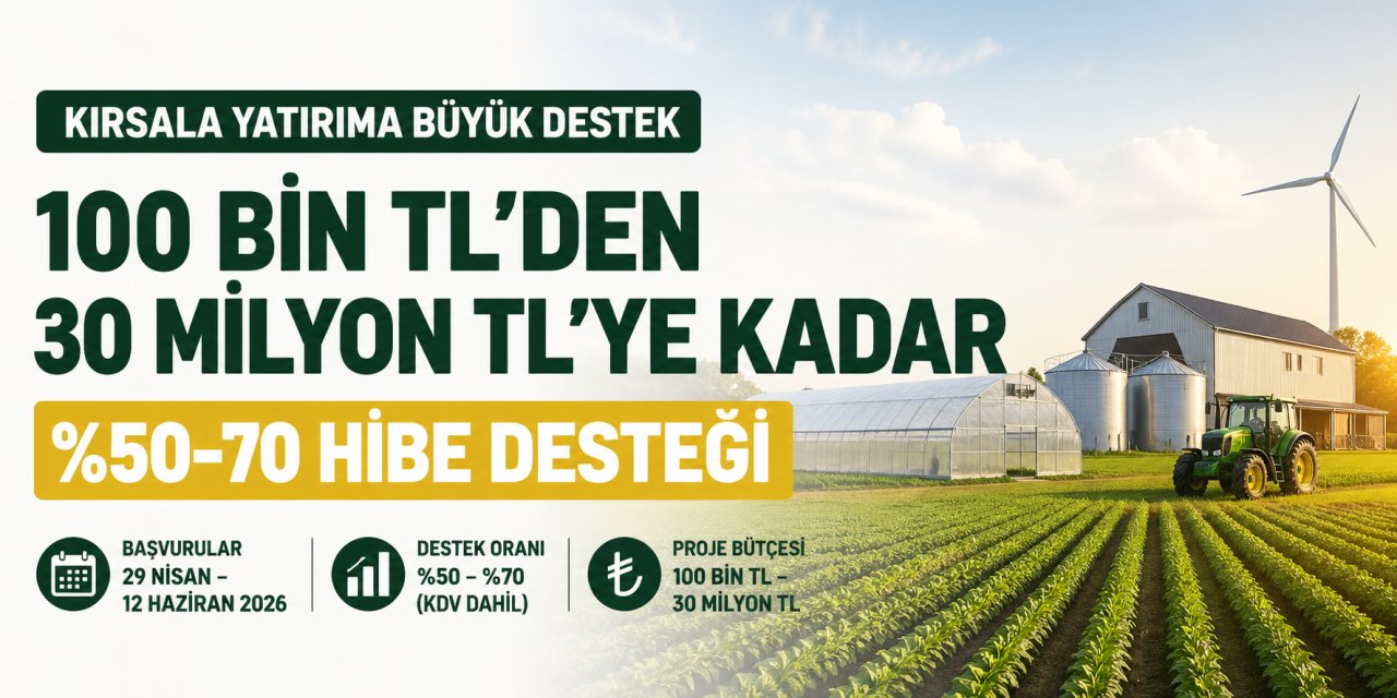 Kırsal Kalkınma Destekleri Başladı: 30 Milyon TL’ye Kadar Hibe Fırsatı