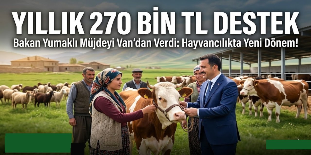 YILLIK 270 BİN TL DESTEK: Bakan Yumaklı Van’dan Duyurdu!