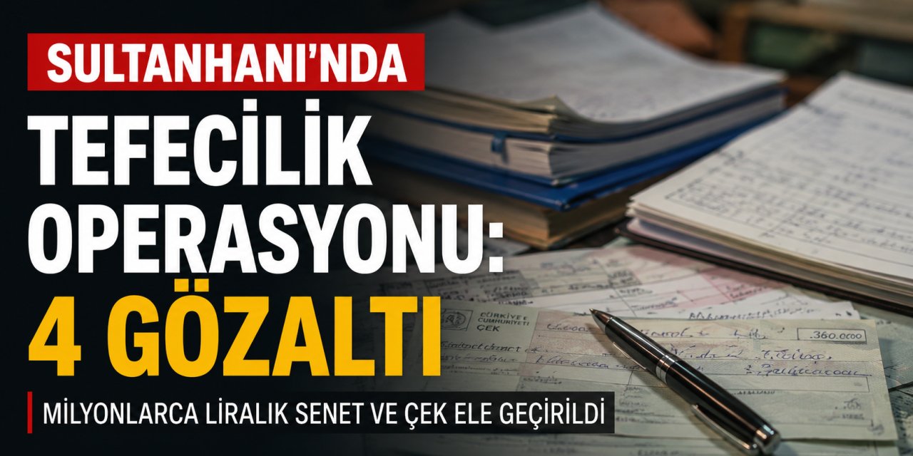 Sultanhanı’nda Tefecilik Operasyonu: Milyonlarca Liralık Senet ve Çek Ele Geçirildi