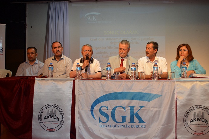 Aksaray SGK’dan Müteahhitlere Kayıtdışı Semineri