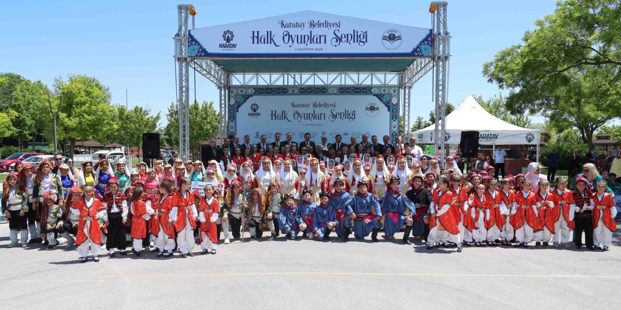 Karatay’da Halk Oyunları Şenliği Renkli Görüntülere Sahne Oldu
