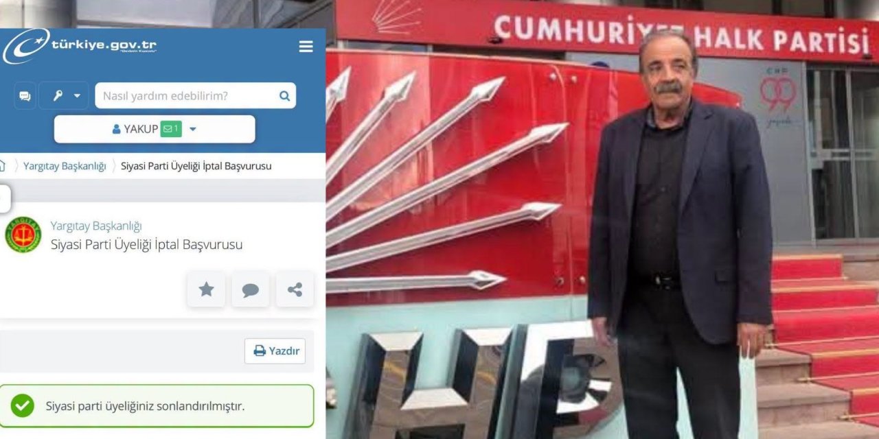 CHP Cihanbeyli Eski İlçe Başkanı Yakup Erdal CHP'den İstifa Etti