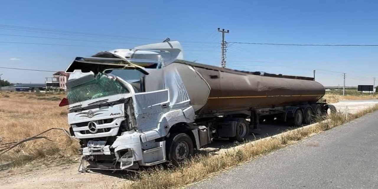 Aksaray'da Boş Tanker Devrildi: 23 Yaşındaki Sürücü Yaralandı