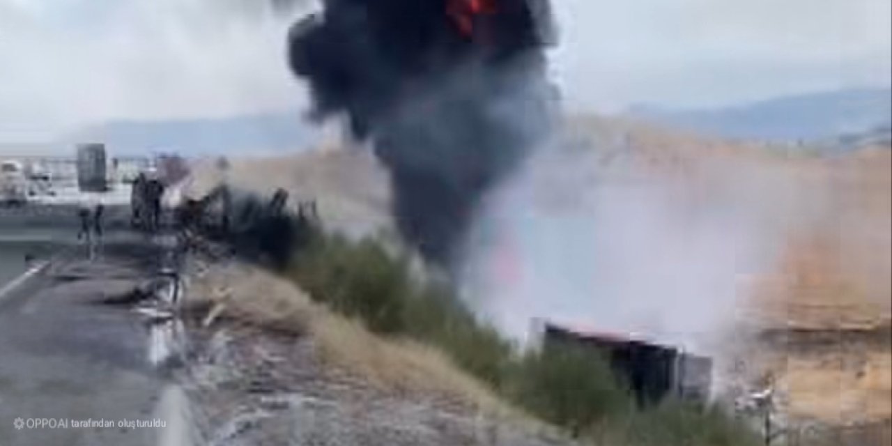Aksaray’da Tır Alev Alev Yandı: Sürücü Öldü