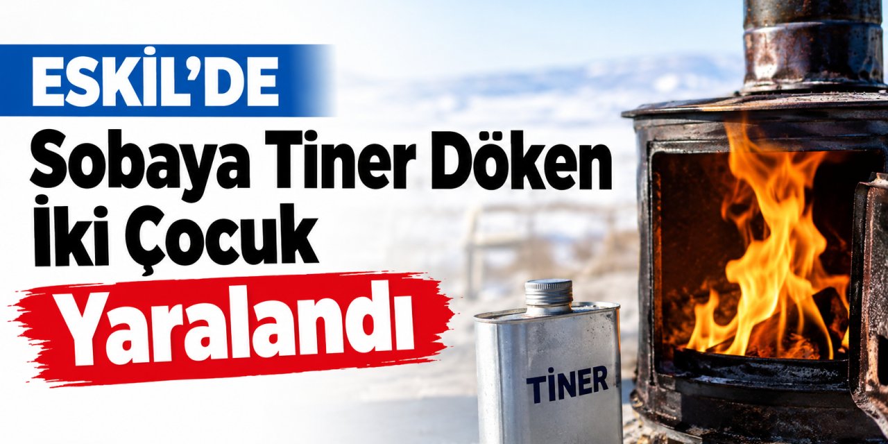 Eskil’de Sobaya Tiner Döken İki Çocuk Yaralandı