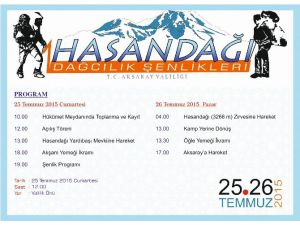 Hasandağı Dağcılık Şenlikleri Başlıyor