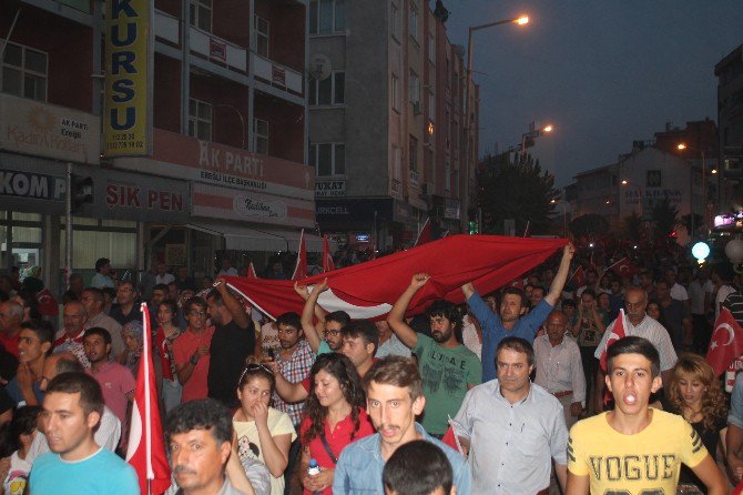 Ereğli’de “Şehitler İçin Saygı Yürüyüşü”