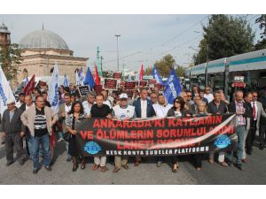 Ankara’daki Terör Saldırı Konya’da Protesto Edildi