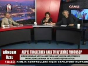 Halk TV'de canlı yayında içki şişesi