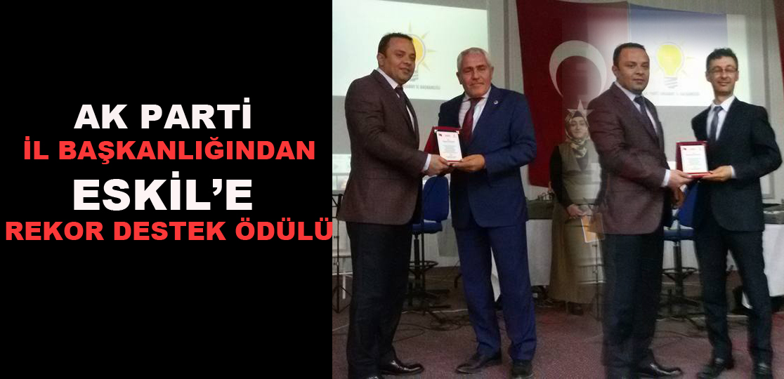 Eskil’in Rekor desteğine Plaketli teşekkür